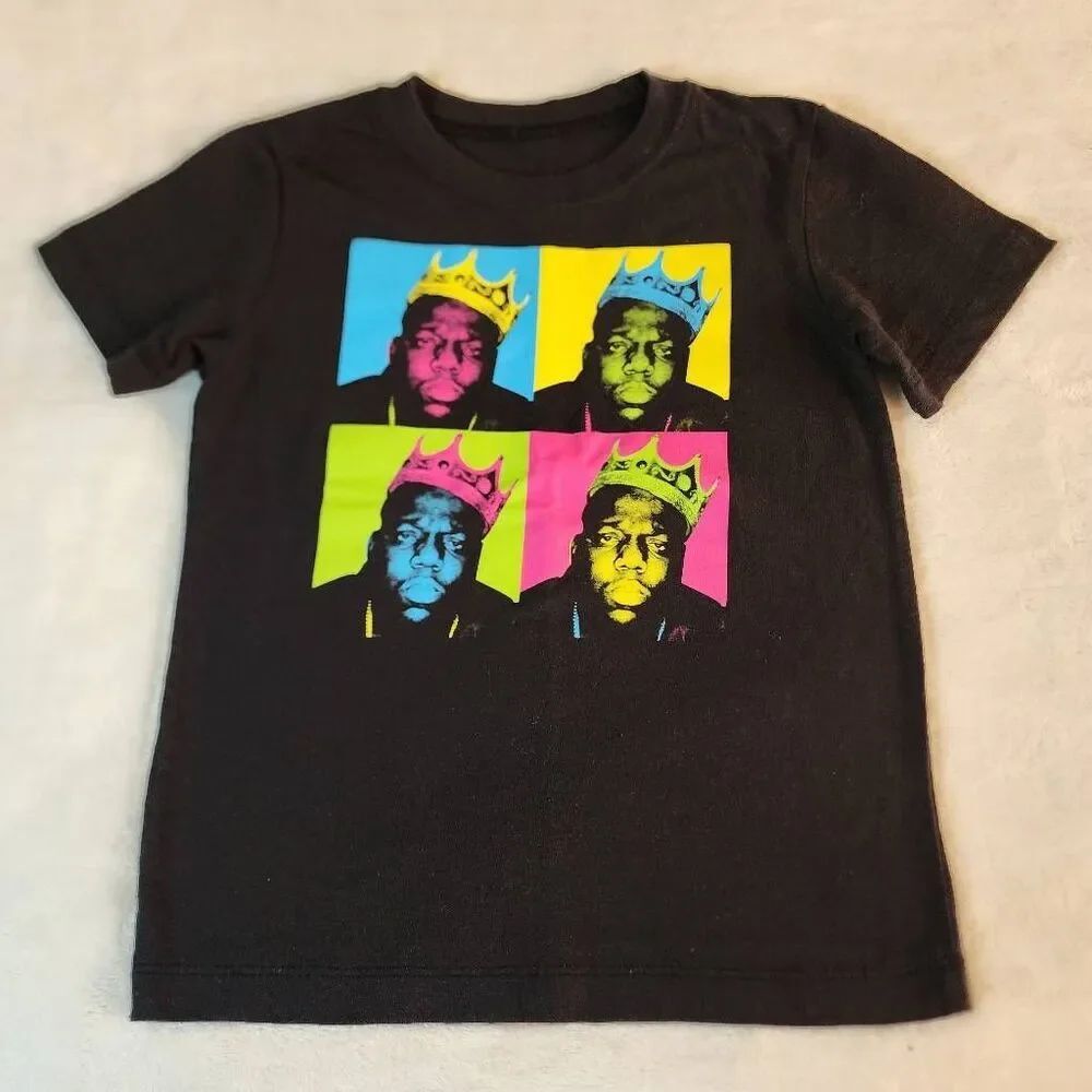 The Notorius B.I.G. Biggie Smalls Black Graphic Tshirt Size 5T